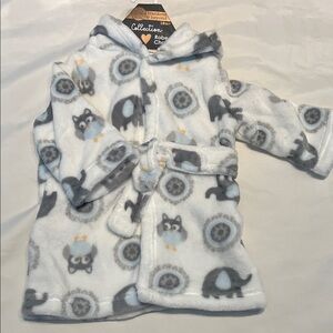“🩷Bundle 4/$19” Cozy Animal elephant Print Hooded baby bath Robe